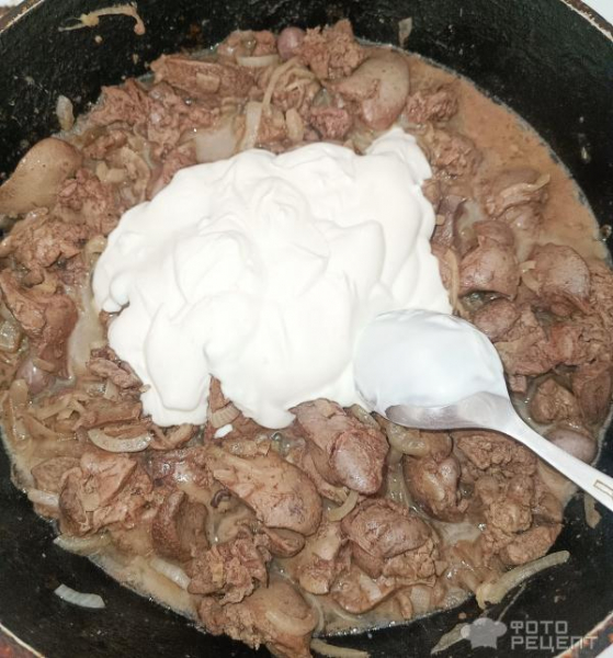 Рецепт: Тушенная куриная печень - Нежная куриная печень с классическим вкусом Рецепт: Тушенная куриная печень - Нежная куриная печень с классическим вкусом
