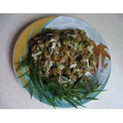 Рецепт: Соте из баклажан - с курицей и овощами Рецепт: Соте из баклажан - с курицей и овощами