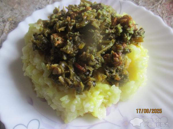 Рецепт: Мясо тушеное с зеленью - типа "сябзи говурма" Рецепт: Мясо тушеное с зеленью - типа "сябзи говурма"