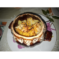 Рецепт: Филе минтая запеченое с картофелем - Вкусная диета.
